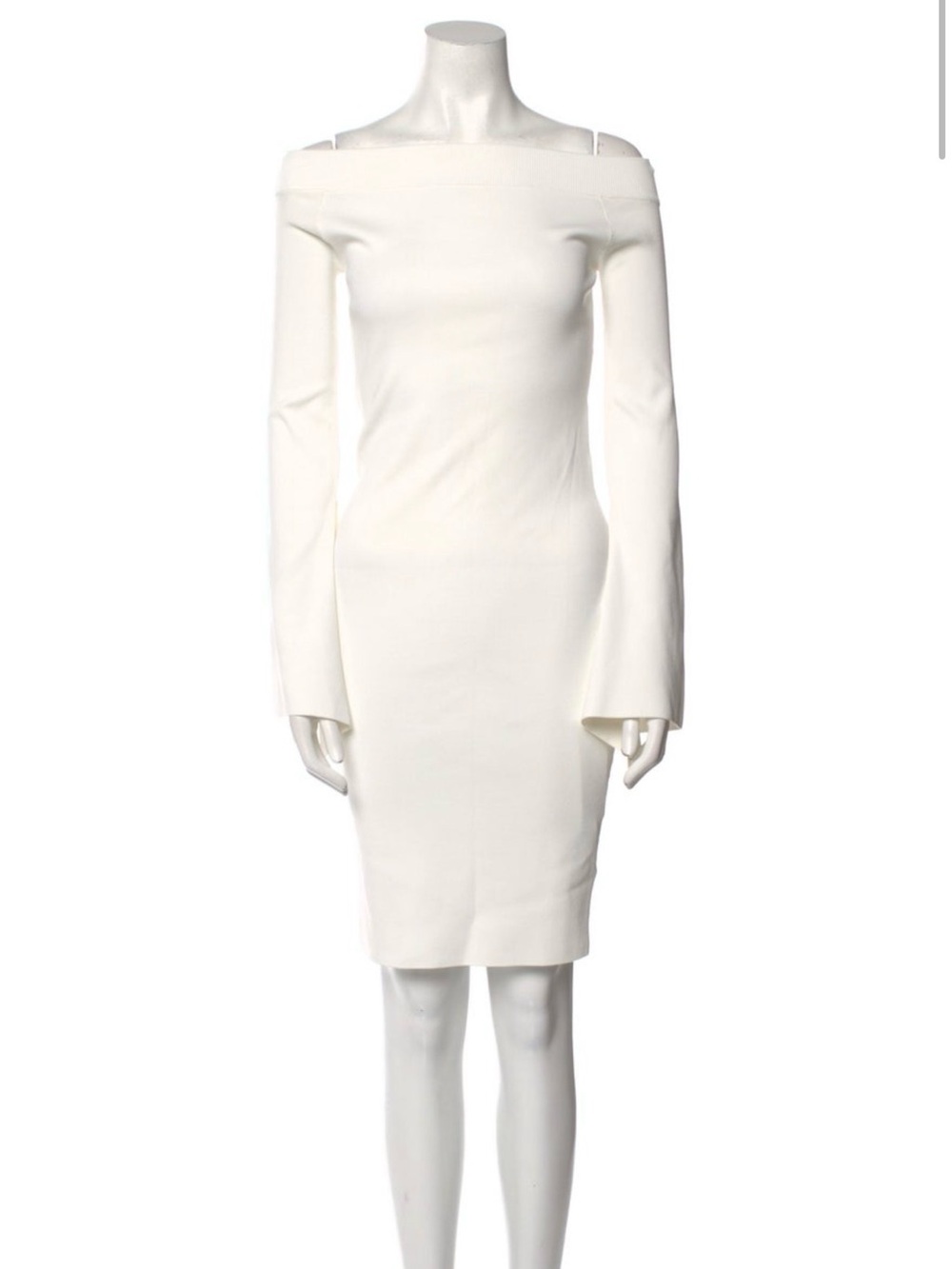 Solace London Off-The-Shoulder White Bodycon Dress